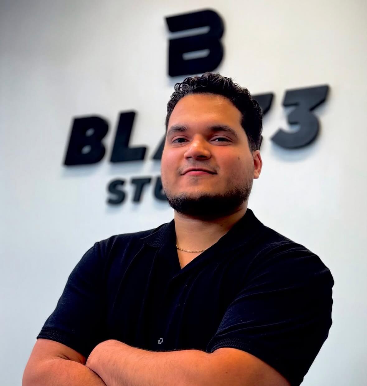 Victor Carrillo, professional barber and owner of Blaz3 Studio in Charlotte, NC.
